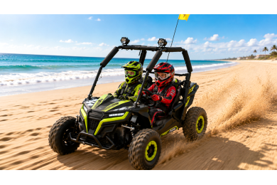 FORZA 1 K1 Dune Buggy 163CC 5.5HP Off Road UTV ATV 2 Seater 4 Wheel Go kart REV Green