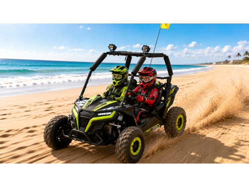 FORZA 1 K1 Dune Buggy 163CC 5.5HP Off Road UTV ATV 2 Seater 4 Wheel Go kart REV Green
