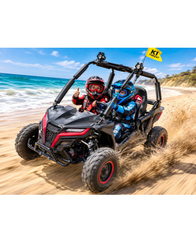 FORZA 1 K1 Dune Buggy 163CC 5.5HP Off Road UTV ATV 2 Seater 4 Wheel Go kart REV red