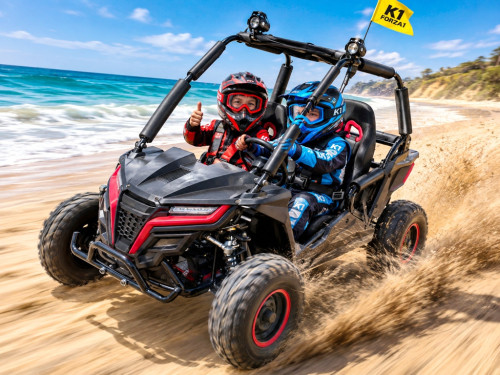 FORZA 1 K1 Dune Buggy 163CC 5.5HP Off Road UTV ATV 2 Seater 4 Wheel Go kart REV red