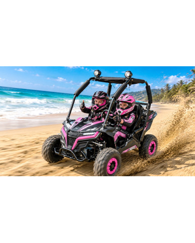 FORZA 1 K1 Dune Buggy 163CC 5.5HP Off Road UTV ATV 2 Seater 4 Wheel Go kart REV PINK