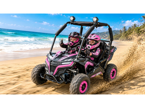 FORZA 1 K1 Dune Buggy 163CC 5.5HP Off Road UTV ATV 2 Seater 4 Wheel Go kart REV PINK