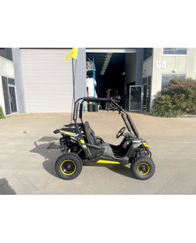 FORZA 1 K1 Dune Buggy 163CC 5.5HP Off Road UTV ATV 2 Seater 4 Wheel Go kart REVERSE YELLOW