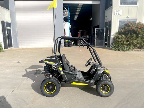 FORZA 1 K1 Dune Buggy 163CC 5.5HP Off Road UTV ATV 2 Seater 4 Wheel Go kart REVERSE YELLOW