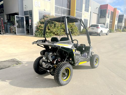 FORZA 1 K1 Dune Buggy 163CC 5.5HP Off Road UTV ATV 2 Seater 4 Wheel Go kart REVERSE YELLOW
