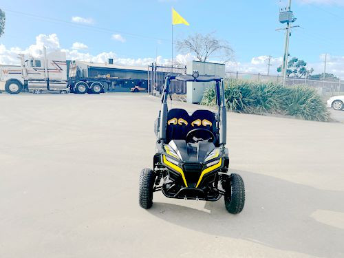 FORZA 1 K1 Dune Buggy 163CC 5.5HP Off Road UTV ATV 2 Seater 4 Wheel Go kart REVERSE YELLOW