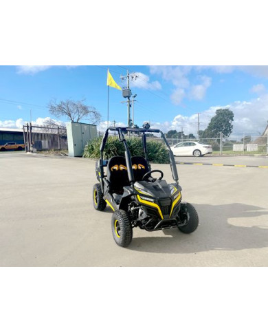 FORZA 1 K1 Dune Buggy 163CC 5.5HP Off Road UTV ATV 2 Seater 4 Wheel Go kart REVERSE YELLOW
