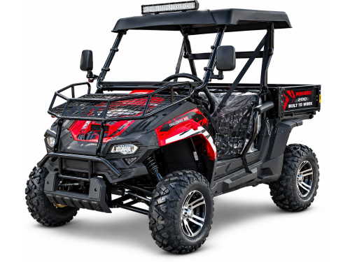 200cc Farm UTV with Manual Dump Bed WorkHorse 200 EFI Alloy Rim Hard Plastic Roof Led Lights Windscreen