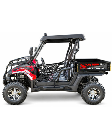 200cc Farm UTV with Manual Dump Bed WorkHorse 200 EFI Alloy Rim Hard Plastic Roof Led Lights Windscreen