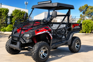 200cc Farm UTV with Manual Dump Bed WorkHorse 200 EFI Alloy Rim Hard Plastic Roof Led Lights Windscreen