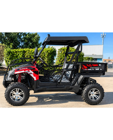 200cc Farm UTV with Manual Dump Bed WorkHorse 200 EFI Alloy Rim Hard Plastic Roof Led Lights Windscreen