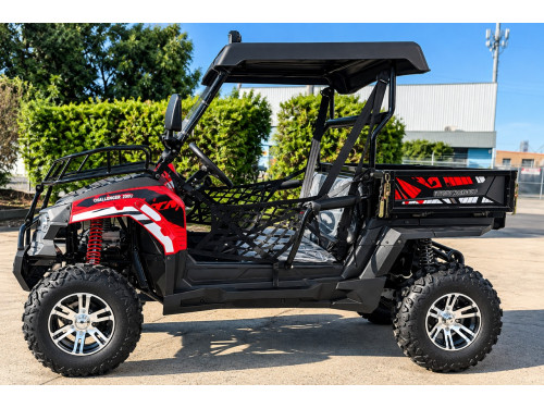 200cc Farm UTV with Manual Dump Bed WorkHorse 200 EFI Alloy Rim Hard Plastic Roof Led Lights Windscreen