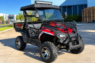 200cc Farm UTV with Manual Dump Bed WorkHorse 200 EFI Alloy Rim Hard Plastic Roof Led Lights Windscreen