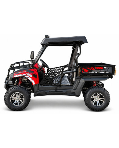 200cc Farm UTV with Manual Dump Bed WorkHorse 200 EFI Alloy Rim Hard Plastic Roof Led Lights Windscreen