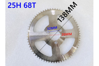 68 Teeth T8F Rear Back Chain Sprocket Cog PIT PRO TRAIL QUAD DIRT BIKE ATV KART