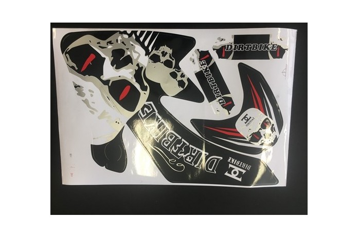 CRF50 Pit Bike Graphics Kit - Full Decal Sticker Set For 50cc-125cc Dirt Bike Fairings