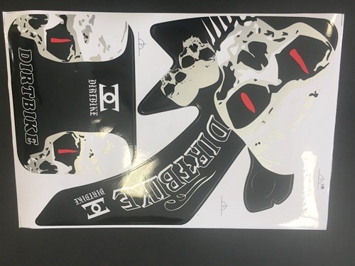 SKULL HONDA CRF 50 STICKERS GRAPHICS KIT DIRT/PIT 50/70/110/125CC PITPRO