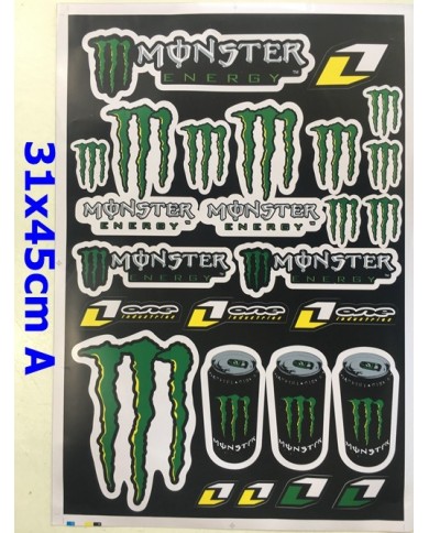 New Monster Energy Stickers Motorcycle Dirt Bike ATV Decals Car Motorised Bike B